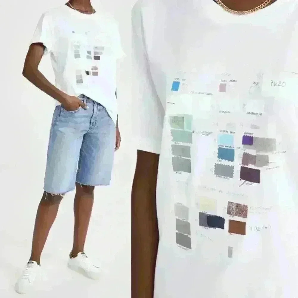 MM6 Maison Margiela Swatch Print Relaxed Fit Jersey T-shirt - Picture 10 of 16